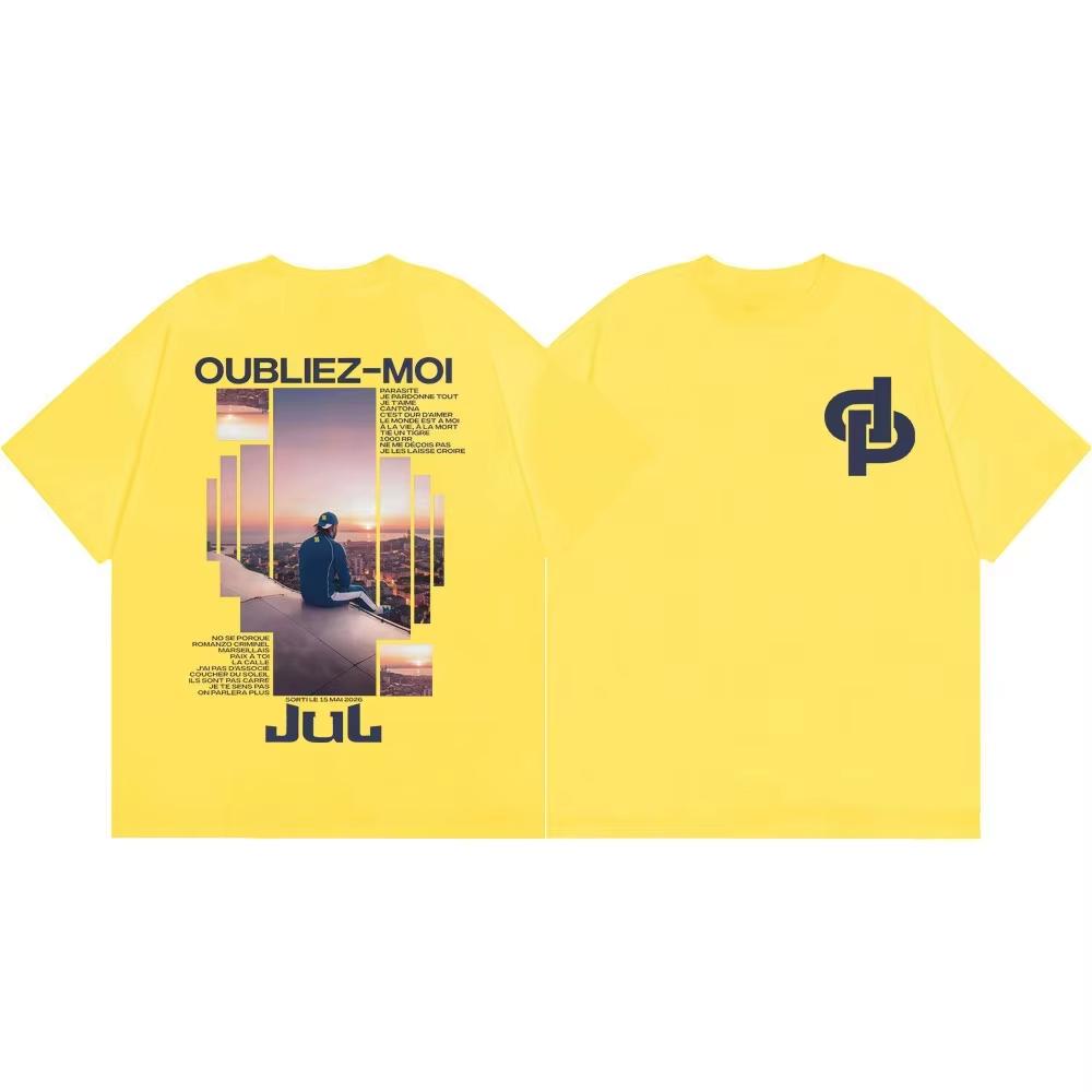 Summer Hot Sale Unisex High Street Vintage Y2K TShirt Rapper Jul 2026 New Album Oubliez Moi Graphic Print Casual Tshirt