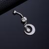 Piercing per Ombelico Microstone Chiodi per Ombelico Vento Farfalla Amore Anello per Ombelico Stella Luna Fiore Femminile Fibbia per Ombelico