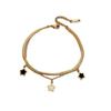 Double-Layered Star Charm Bracelet Titanium Steel Double Clavicle Chain  for Women