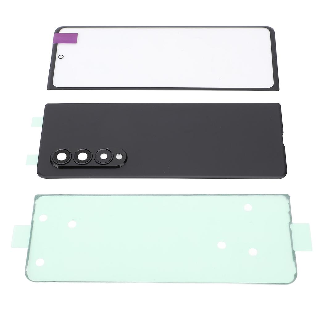 Back Glass Cover Replacement Housing Door and Front Outer Lens Glass Screen Replacement for Fold 3 5G F926 Pre Installed Camera Lens Adhesive