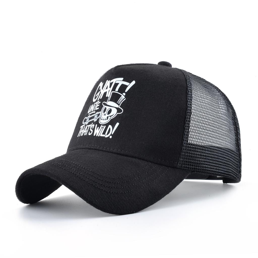 Summer Baseball Cap Outdoor Breathable Mesh Trucker Cap Men Women Printing Skull Snapback Hip Hop Caps Adjustable Visor Cap
