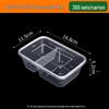 Shixun Rectangular 3-Compartment Takeout Containers