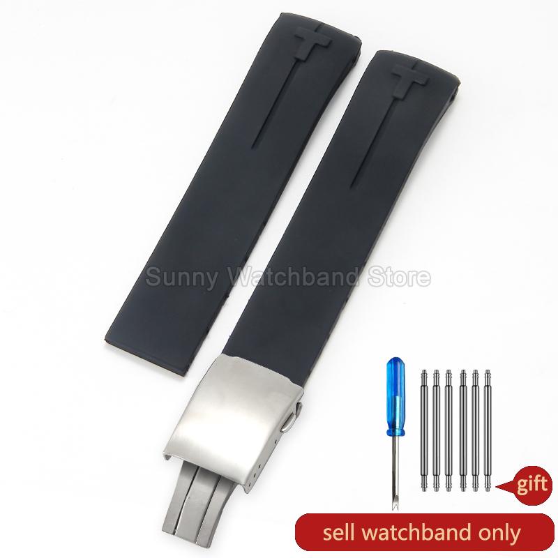 Waterproof Durable Silicone Watch Strap for Tissot 1853 T-Touch Series T013 T081 T091 Watch Accessories 20 21mm Black Blue