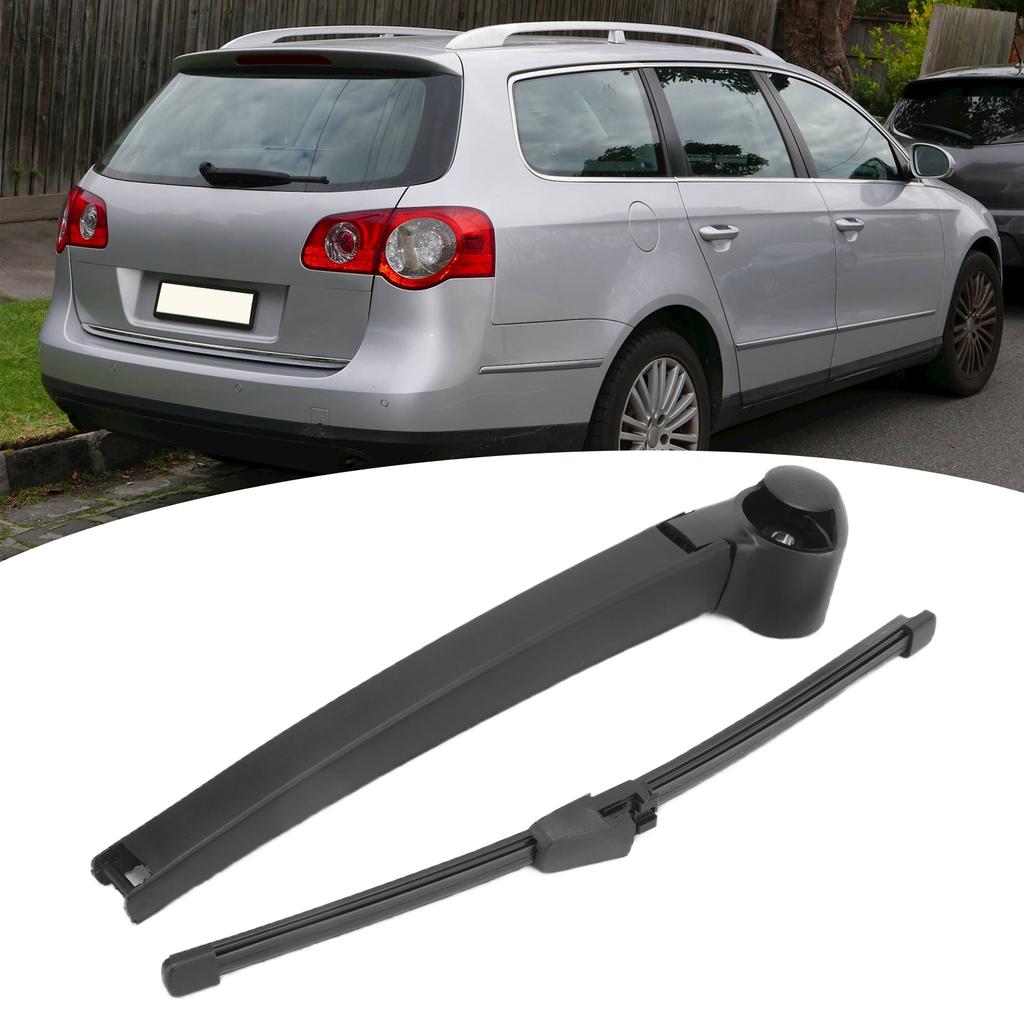 Car Rear Windshield Wiper Arm Blade Set 6Q6955707C Replacement for B6 B7 2007‑2017 Black