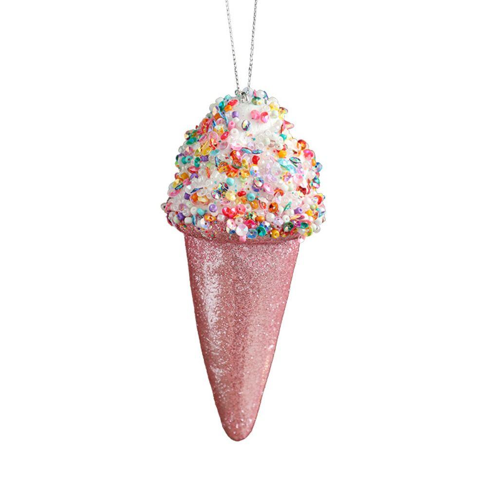 2pcs Cute Artificial Ice Cream Model Christmas Tree Hanging Decoration  New Year Gifts