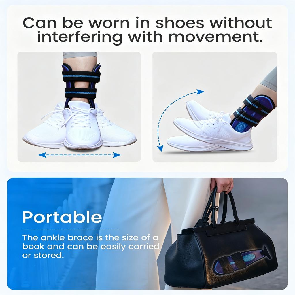 Ankle Brace Support for Sprains and Ligament Injury, Stirrup Ankle Splint Stabilizer Fits Left & Right Feet