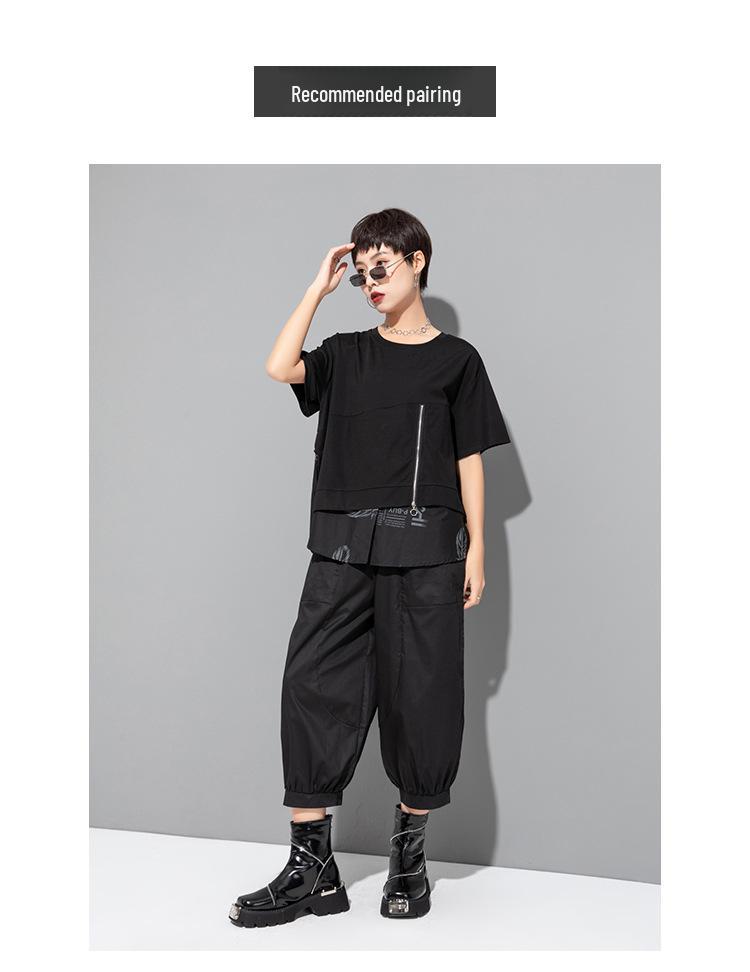 Damen Sommer-T-Shirt mit Digitaldruck und lockerer Passform