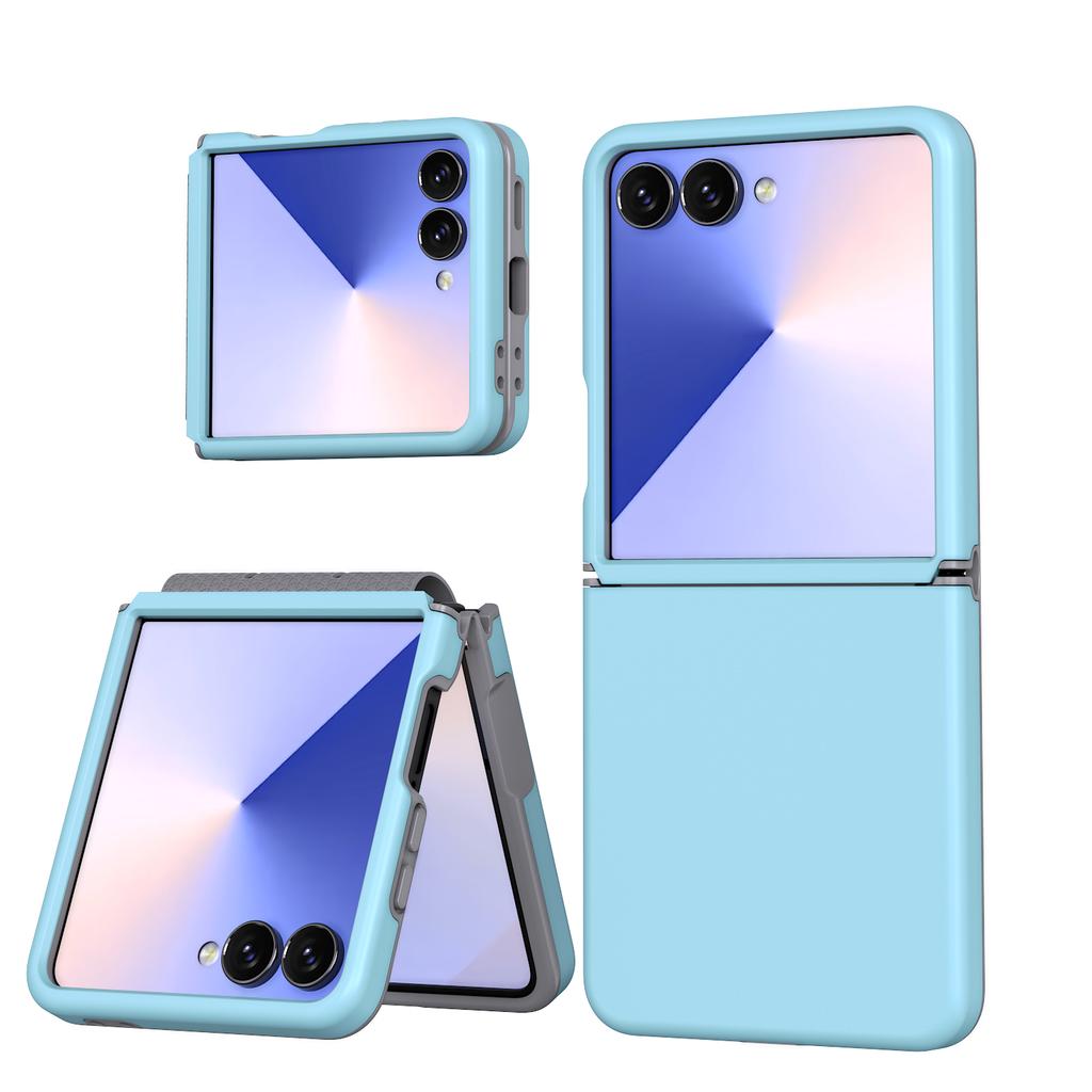 Cute Candy Color PC Shockproof Case for Samsung Galaxy Z Flip 7 TPU Connector Skin-Fell Cover for Samsung Z Flip 6 5 7 FE Flip7