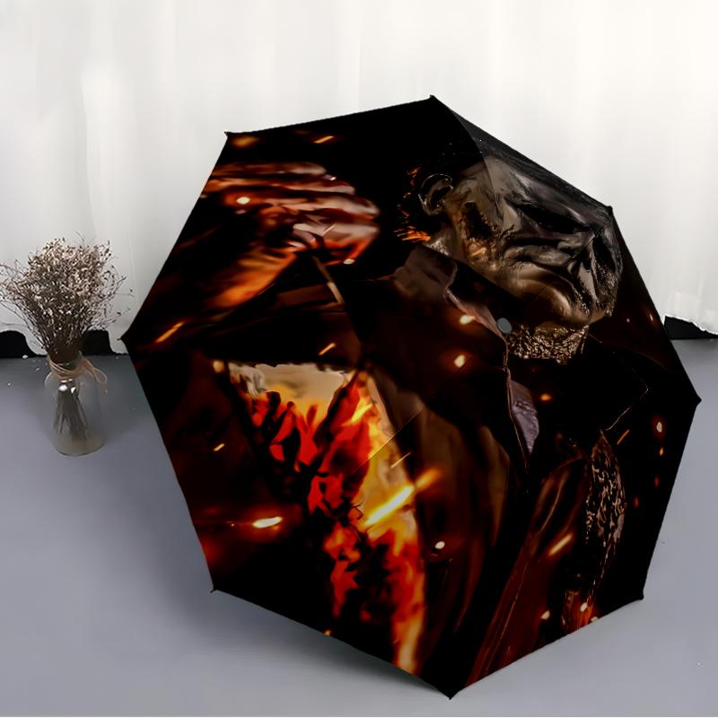 Printed The Revenge of Michael MyersPrinted Folding Umbrella,Outdoor,Leisure,And Travel Umbrella,Durable Umbrella Fabric,Birthday And Holiday Gift