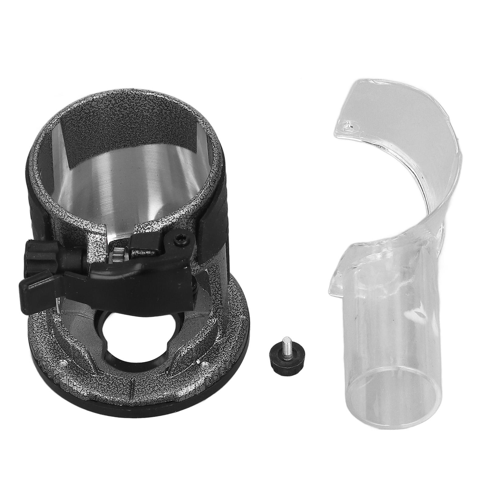 

Trimming Machine Base Adjustable Aluminum Alloy Plunge Router Base with Dust Collection Cover