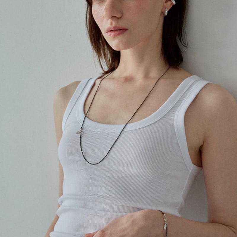 TIERNO N.020/TWIST CHAIN NECKLACE_BLACK