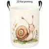 1pc Laundry Basket, Snail And Pattern Cloth Hamper, Foldable Large Capacity Storage Bag with Handles, Casual Aesthetic Home Organizer for Laundry And 