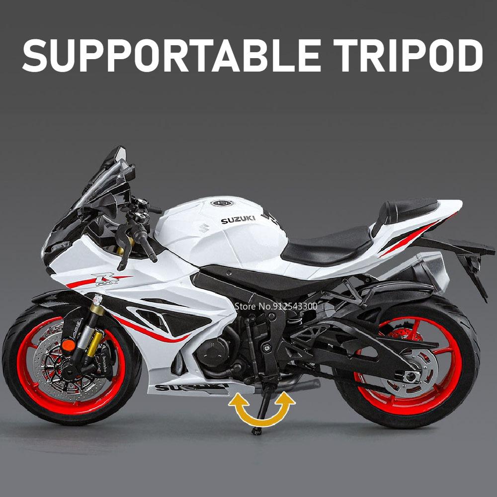 1:9 Scale SUZUKI GSX-1000R Motorcycle Model Toy Car Alloy Diecast Wheeling Shock Absorption Motor Models Toys Kids Boys Gifts