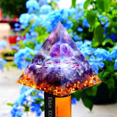 Kristallen piramide decoratie Kristallen grind Hars ambachten Thuiskantoor Auto decoratie benodigdheden