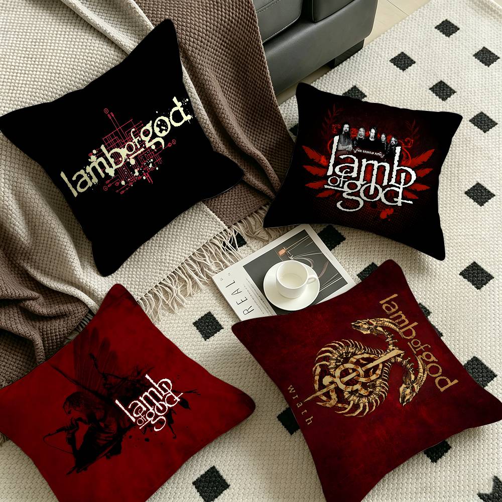 Band L-Lamb of GodS Pillow Cushion Cover Pillowcase Living Room Sofa Home Decor Customized