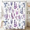 Pink Blue Yellow Red Shower Curtain for Bathroom Decor Modern Colorful Bathtub Curtain with Metal Rod Hook Set In White Multicol