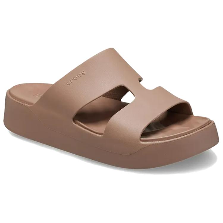 Crocs Fashionable Simple Elegant Slip-Resistant Shock-Absorbing Slide Sandals Women Sandals Brown 209409-2Q9
