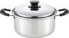 Integrate Tsubame-Sanjo 22cm 4.5L Double-Handled Pot with Lid, Induction and Direct Heat Compatible, Made In Japan, SJ3396