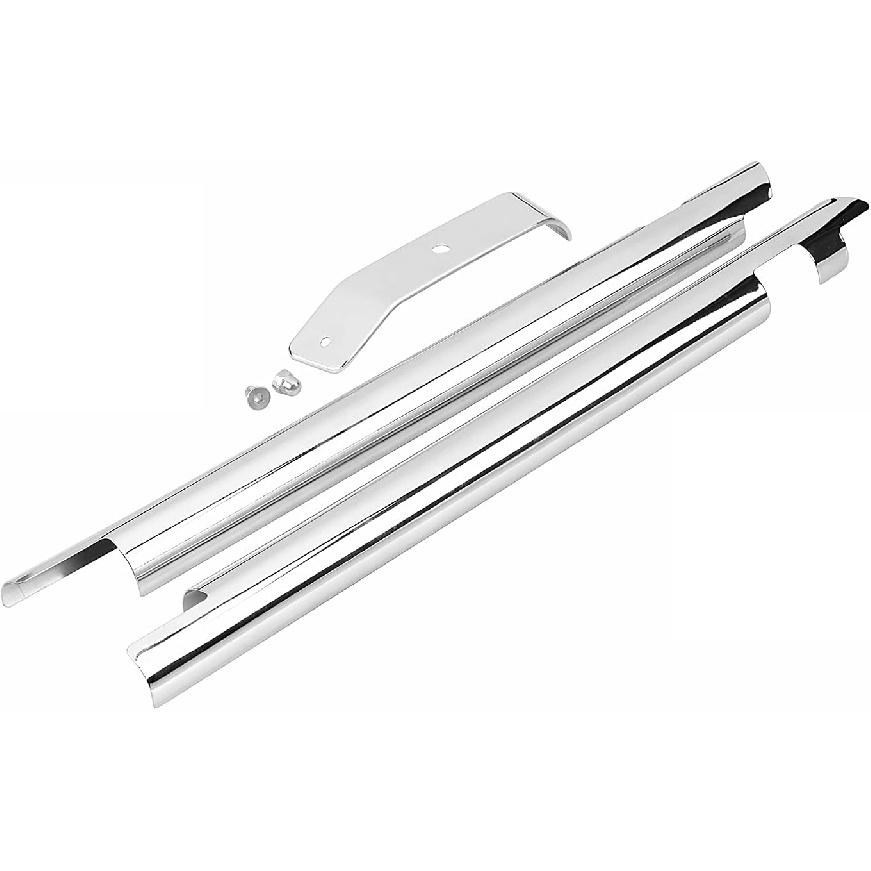 Chrome Front Frame Down Tube Covers for Harley Softail Fatboy Heritage Springer Deluxe FLSTN FLSTF FLST