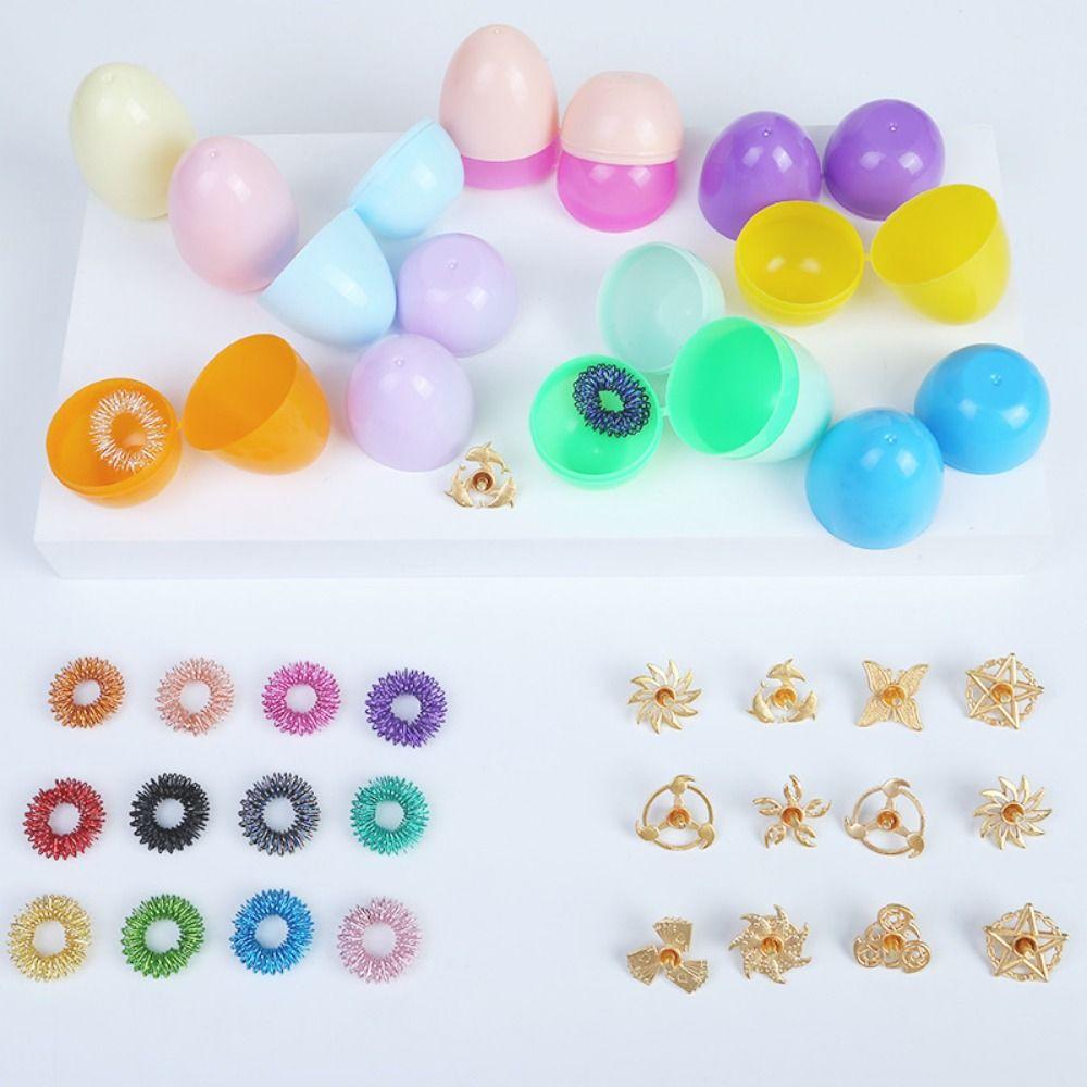 10PCS Plastic Twisted Egg Blind Box Random Filler Gashapon Funny Easter Capsule Toys Game