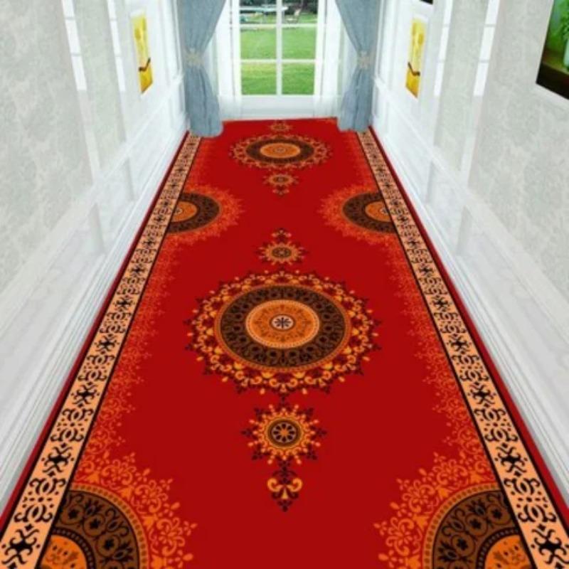 Hotel Hallway Red Carpet Home Corridor Long Rug Soft StairS Carpet Entrance Floor Track Door Mat Wedding Aisle Runner Rug