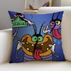 OOggy and the CockroachesS Cushion Cover Breathable and skinfriendly linen pillowcase square removable and washable cushion