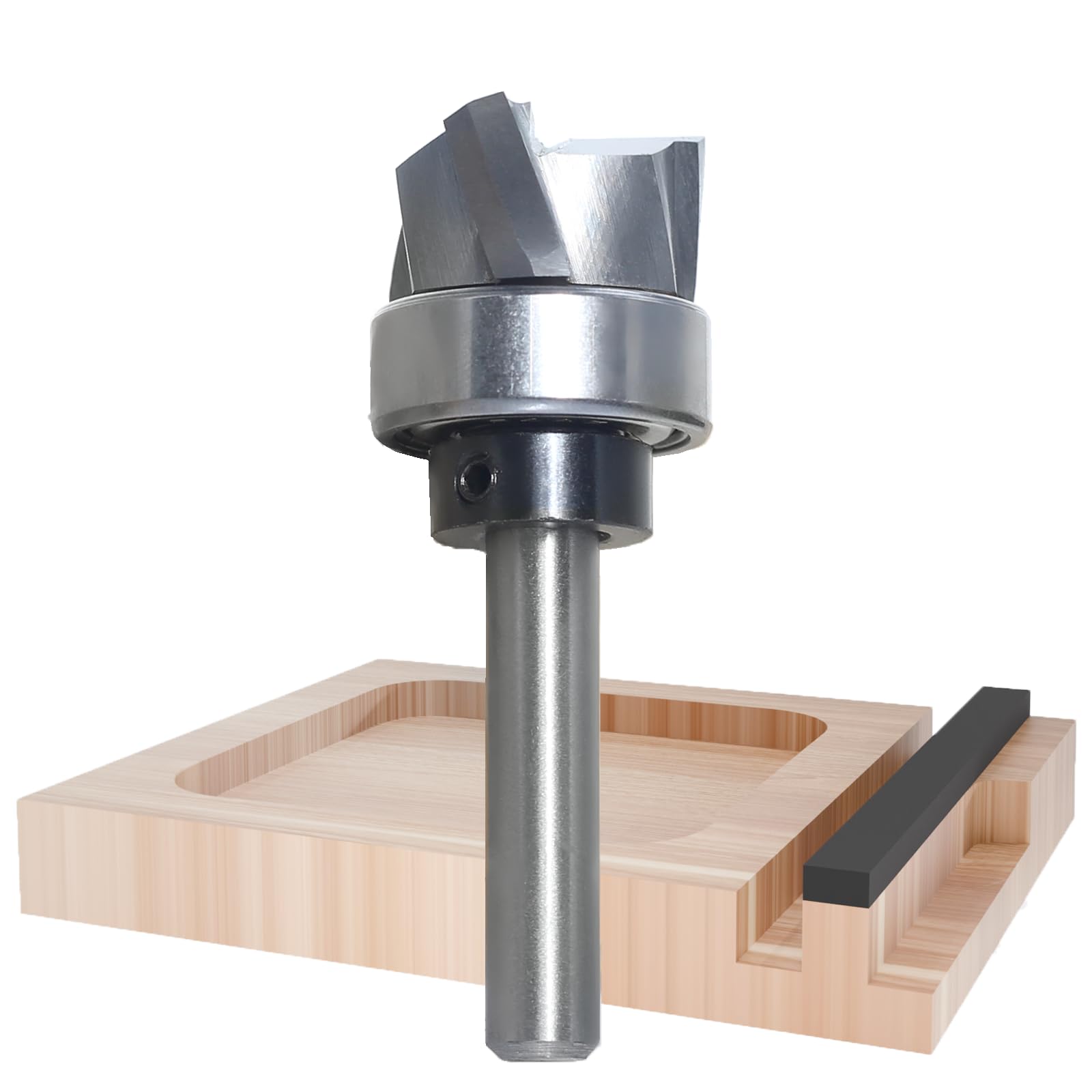 

TCT Pattern Bit with Spiral Trimmer 6mm Down TCT Flush Trim Shallow Engraving Router Bit x x Bearing, 3-Flute Bit, Bit, Shank, Cut, Bit, Bit, (6mm