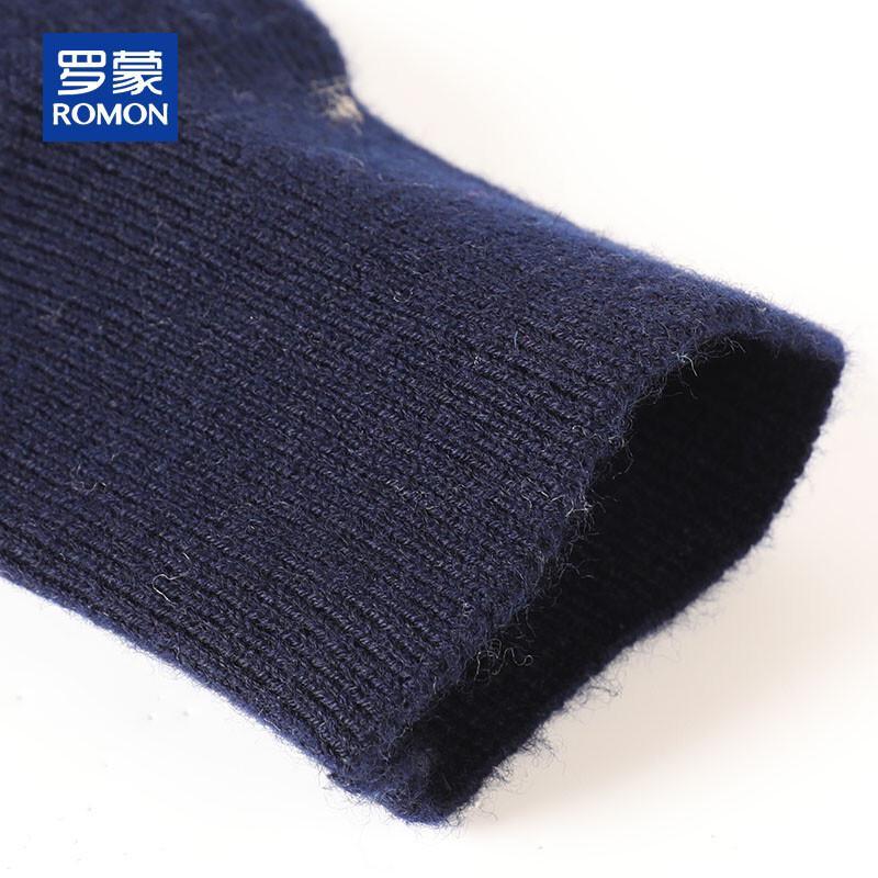 ROMON Men's 100% Pure Wool V-Neck Sweater