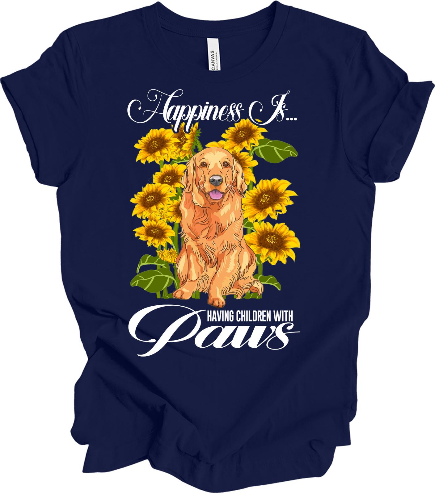 Golden Retriever Happiness Is Having Children With Paws Tee S