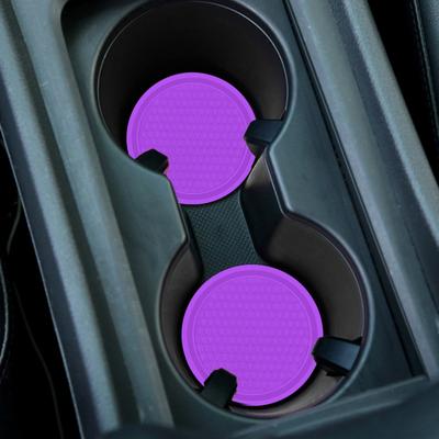 Yousheng Auto-Getränkeuntersetzer Funkelnde Strassstein-Becher-Einlage-Untersetzer Rutschfeste Silikon-Getränkehalter-Matten für die meisten Fahrzeuge
