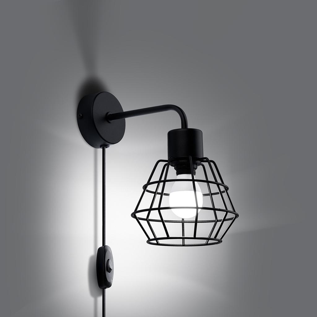 Wall Lamp Suba 1 E27 Black Sollux Sl.1164
