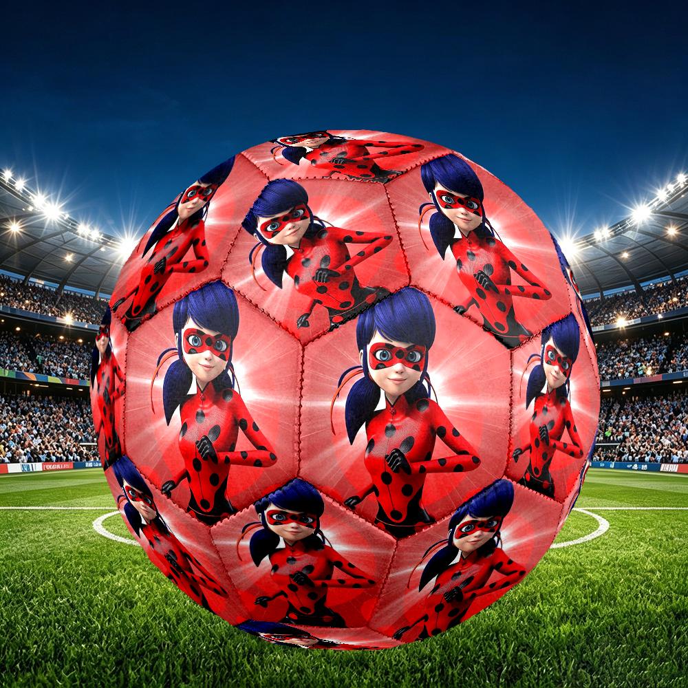 1pc Ladybug Pattern Football, Standard Size 5 Soccer Ball Stylish Sport Football for Competition Play and Training