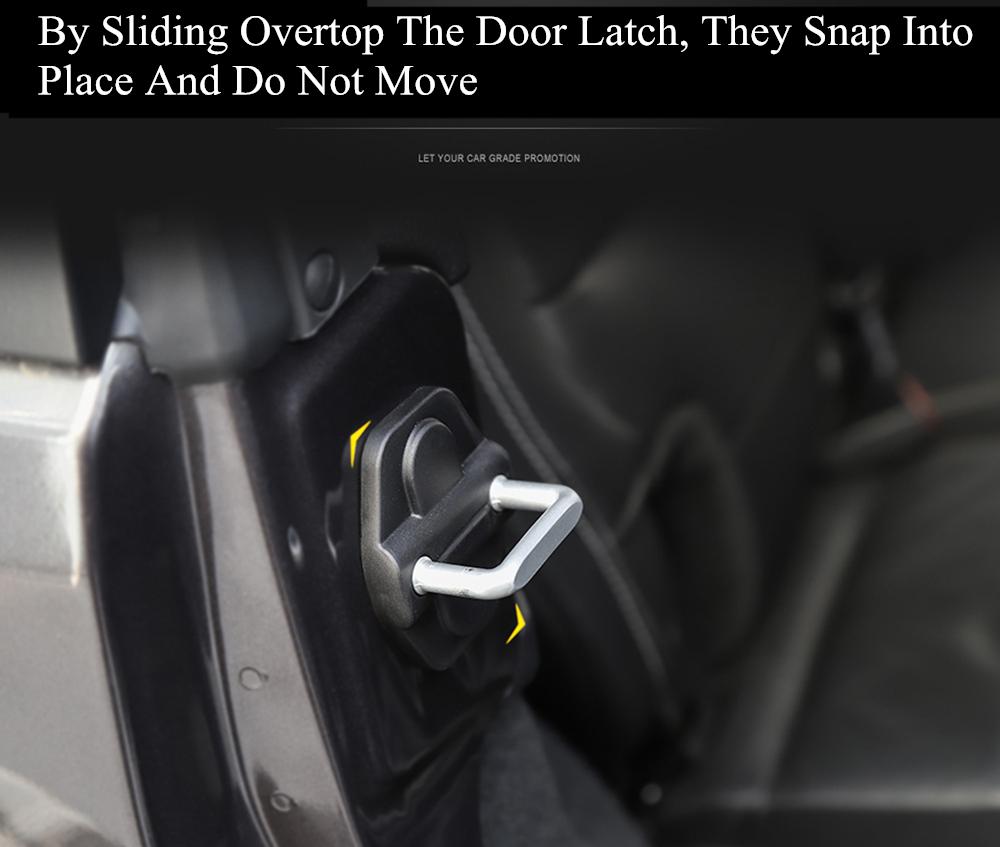 6PCS Car Door Latch Lock Protector Decoration Cover Trim for Jeep Wrangler JL Gladiator JT 2018-2026 Interior Accessories ABS