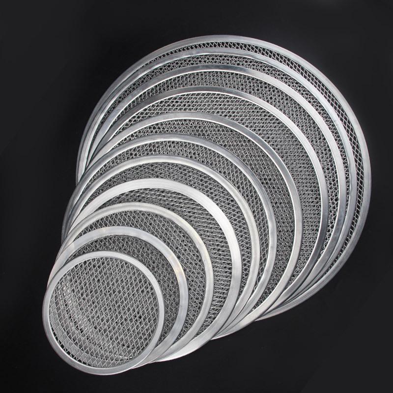 Ekran do pizzy 6-20 cali, forma metalowa, siatka metalowa, nieprzywierająca blacha do pieczenia, nowa, bezszwowa, stop aluminium, siatka metalowa, naczynia do pieczenia, narzędzia kuchenne do pizzy
