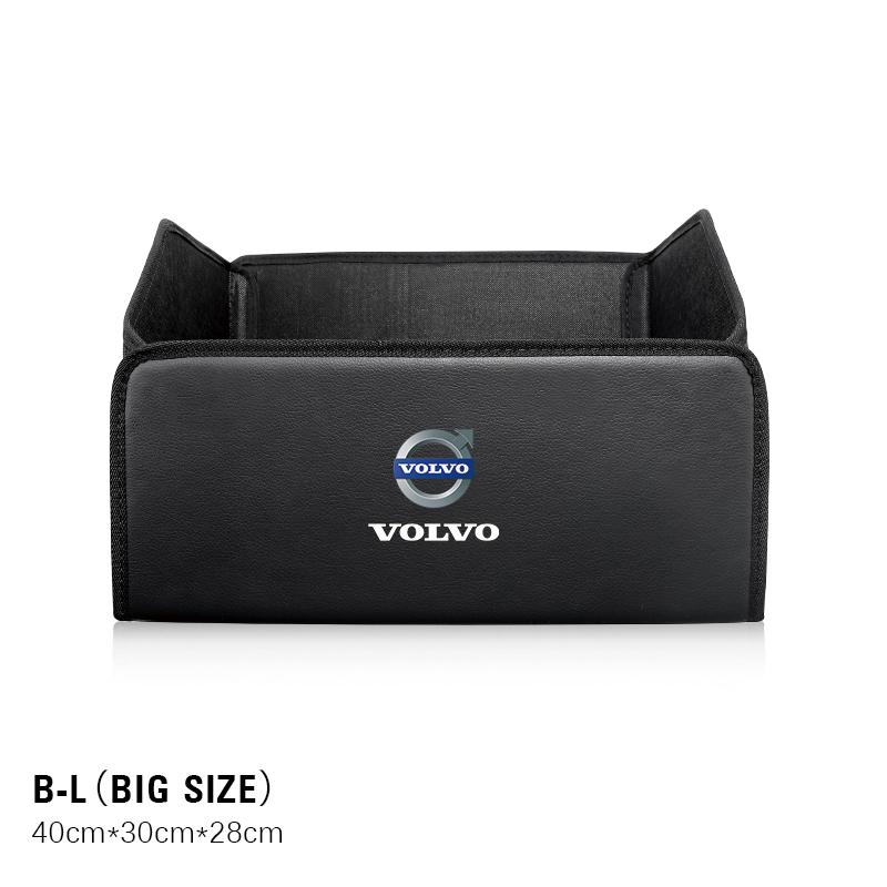 Volvo Car Trunk Leather Storage Box Foldable Auto Organizer Bag For Xc60 Xc90 V40 V60 S60 V50 V90 S80 C40 XC40 V70 XC70 C30 C70