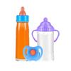 1 Set Baby Care Toy Baby Doll Feeding Bottle Kit Stroller Milk And Juice Bottles With Pacifier Prop For Baby Dolls