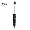 Decorative Beaded Pen Diamond Beadable Pens, Bling Rhinestone DIY Bead Pen, Crystal Shaft Craft Black Ink Ballpoint Pens for Decorations Office School