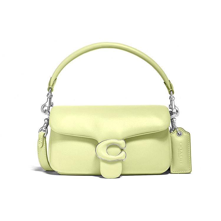 

Новая сумка через плечо COACH Tabby из кожи наппа, сумка-подушка, сумка через плечо, сумка кроссбоди, сумочка мини для женщин, макаронно-конфетно-зеленый C3880-LHM97 18.5*6.6*10.4CM
