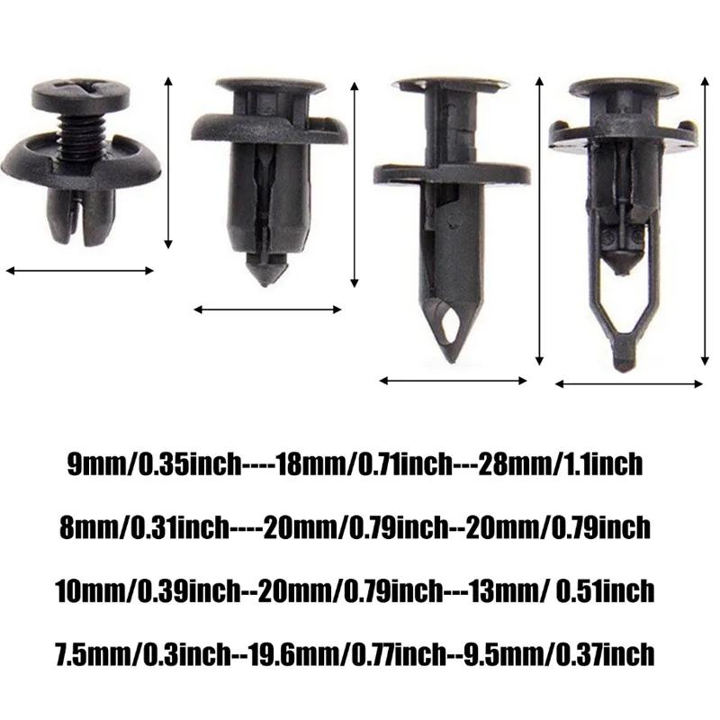 40pcs ABS Plastic Expansion Rivet Nut Buckle Clip Rivet Fastener Black Auto Parts Repair Tool Decoration Tool Car Accessories