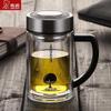 Zhishi 290ML Double-Wall Glass Tumbler with Handle and Infuser