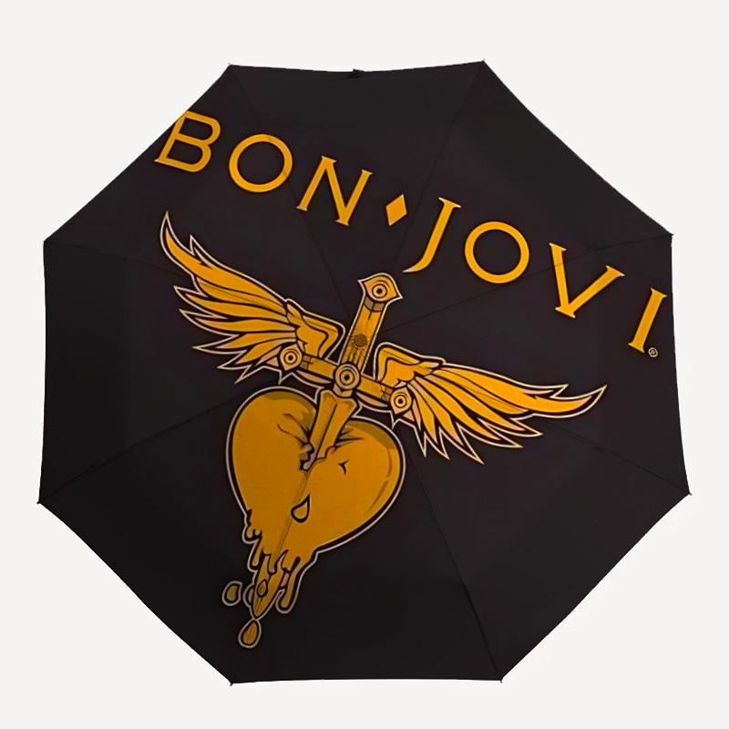 

1pc Bon Jovi Automatic Umbrella 8-Bone Design Compact Gear for Outdoor Travel, Perfect Gift for Friends or Family yy250822089