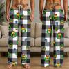 Men's Funny Christmas Print Pants with Pockets, Knit Casual Sleep Pants for Home