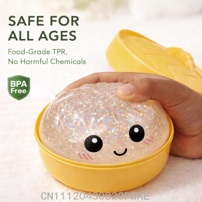 Dumpling Squishy Cheese Toy Ornaments Simulation Cheese Butter Squeeze Ball Fidget Toy Stress Relieve Slow Rebound Relief Soap