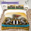 Newcastle United FC Muster Bettwäsche Steppset Bettbezug Kissenbezug Heimdekoration Geburtstagsgeschenk (1 * Bettbezug + 2 * Kissenbezug ohne Füllung)