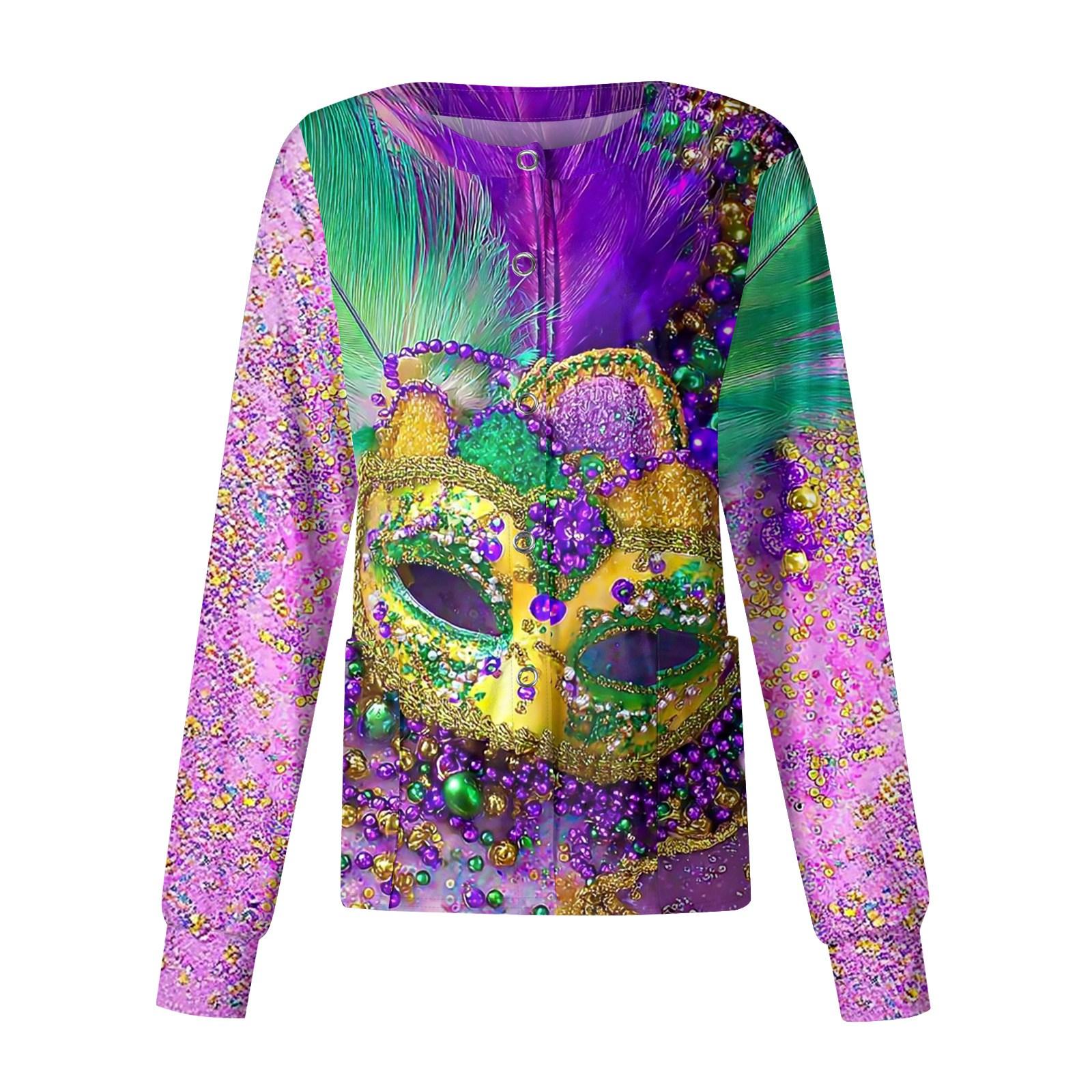 

Женский повседневный кардиган с длинными рукавами, однобортный, с принтом, защитная одежда S фиолетовый