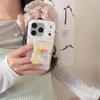 Colorful Polka Dot Bear Stand Case for iPhone 15/14/16 17ProMax