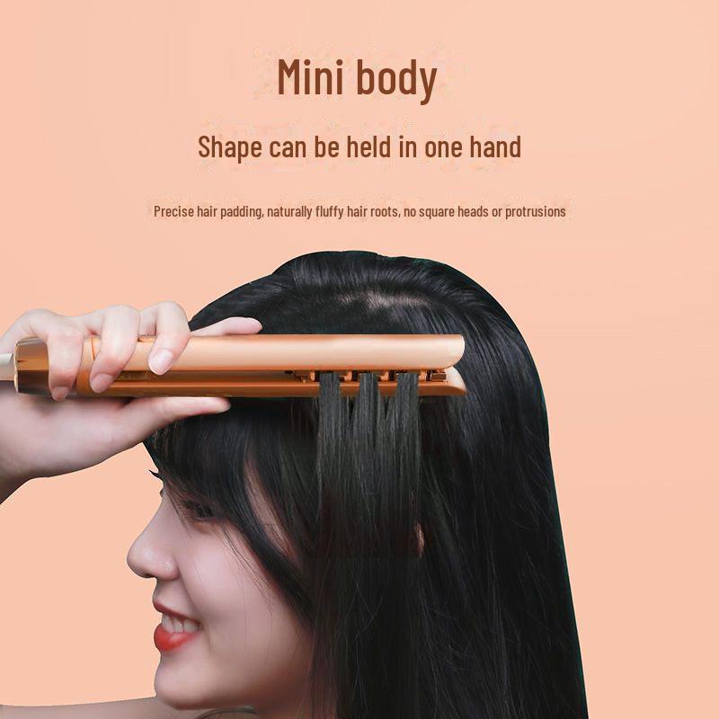 Mini Corn Curling Iron with Skull Pad for Fluffy Hair and Root Lift