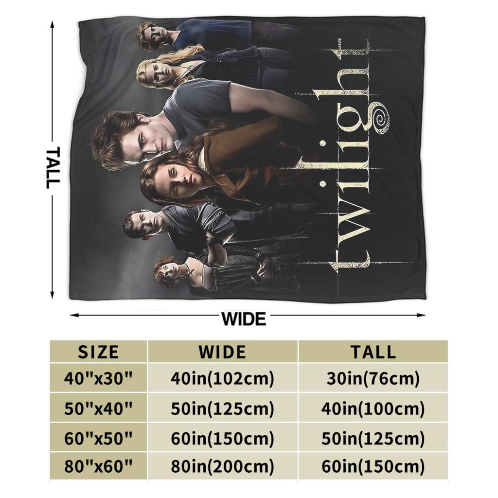 The Twilight Edward Bella Blanket For Living Room Super Warm Customized Quality Bedspread Gift Idea