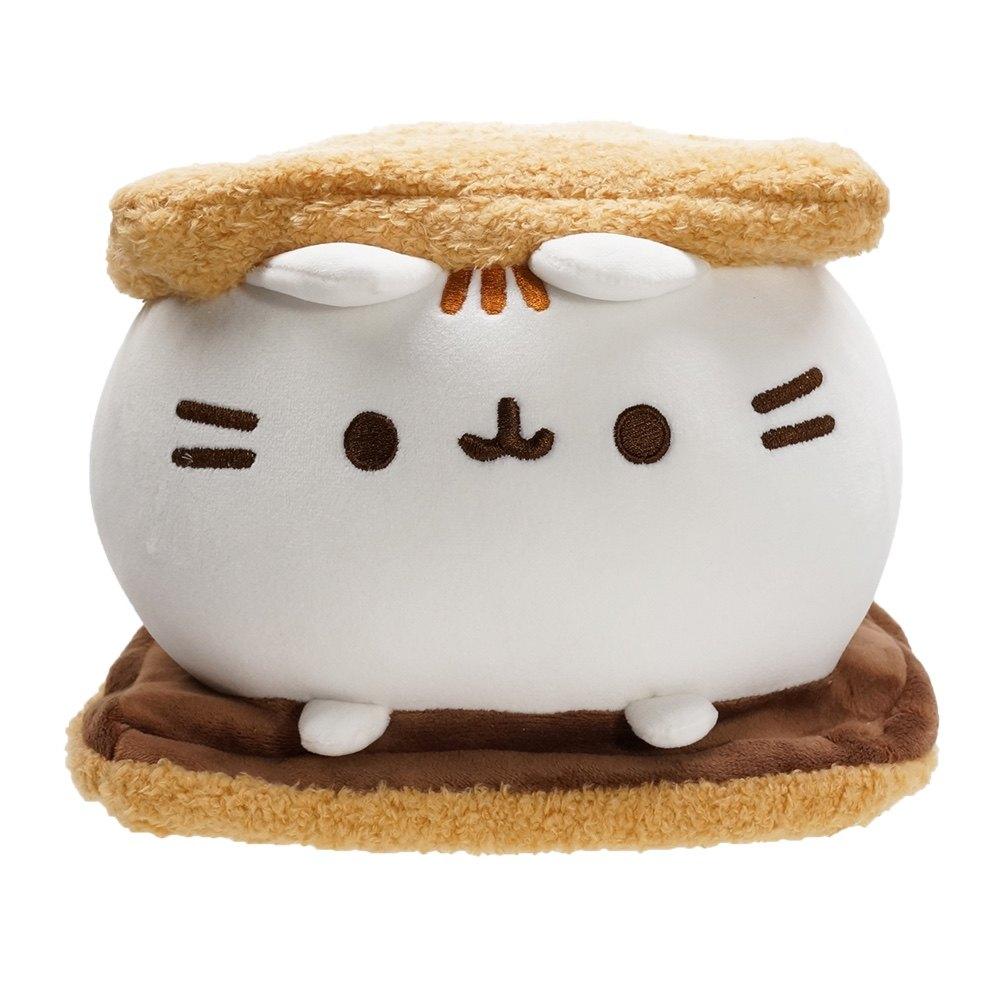Kawaii Chocolate Cookie Fat Cat Plushie Soft Stuffed Animal Pillow Cat Sandwich Biscuits Ice Cream Doughnuts Pizza Burger Toys