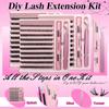 Lashes Clusters Set Extensions Kit Large Capacity Fake Eyelashes Clusters Makeup Tools For Gluing Lashes Gluing Glue